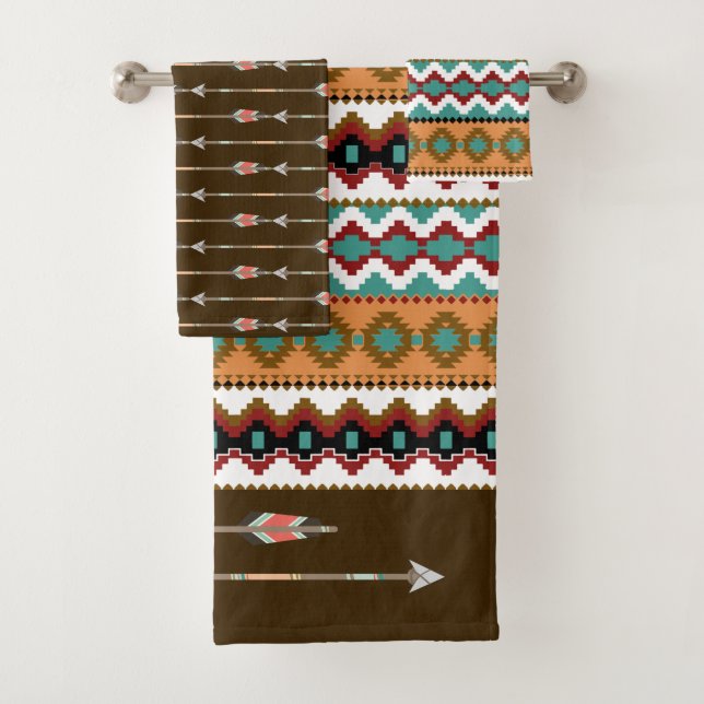 Ensemble de serviettes de bain Tribal Sud-Ouest (En situation)