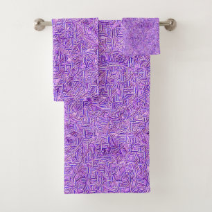 Ensemble de serviettes de bain violet fissuré