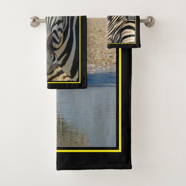 Ensemble de serviettes de bain Zebra (En situation)