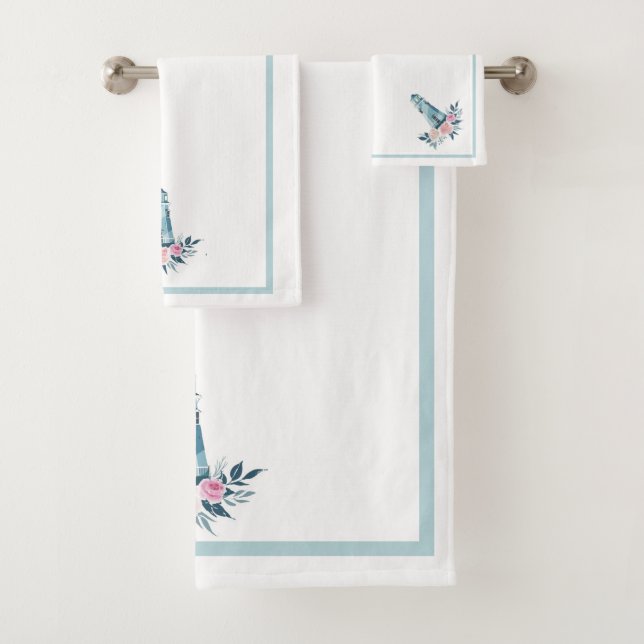 Ensemble de serviettes de bains des phares (En situation)