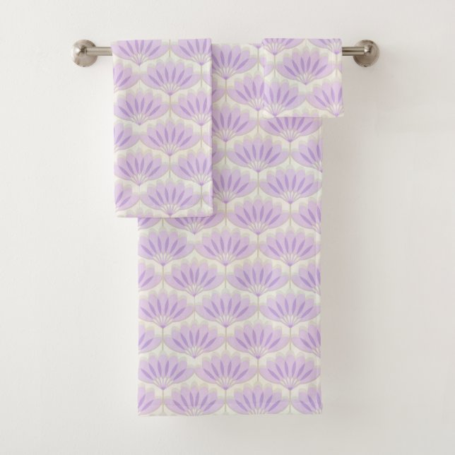 Ensemble de serviettes de bains Motifs à fleurs de (En situation)