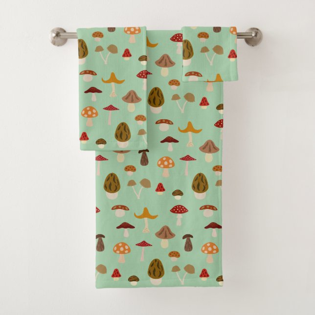 Ensemble de serviettes de bains pour champignons d (En situation)