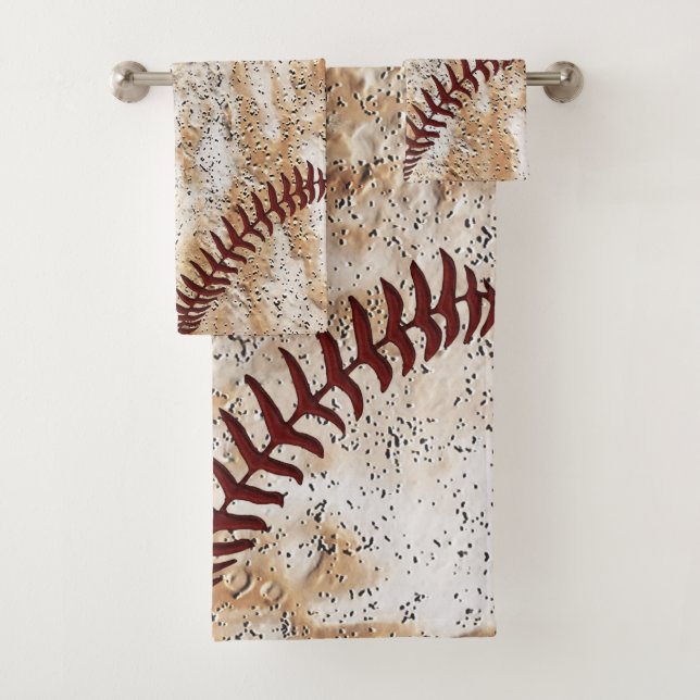 Ensemble de serviettes de base-ball rustique super (En situation)