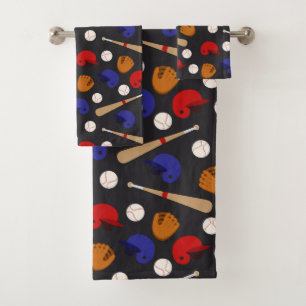 Ensemble de serviettes de motifs de base-ball à th