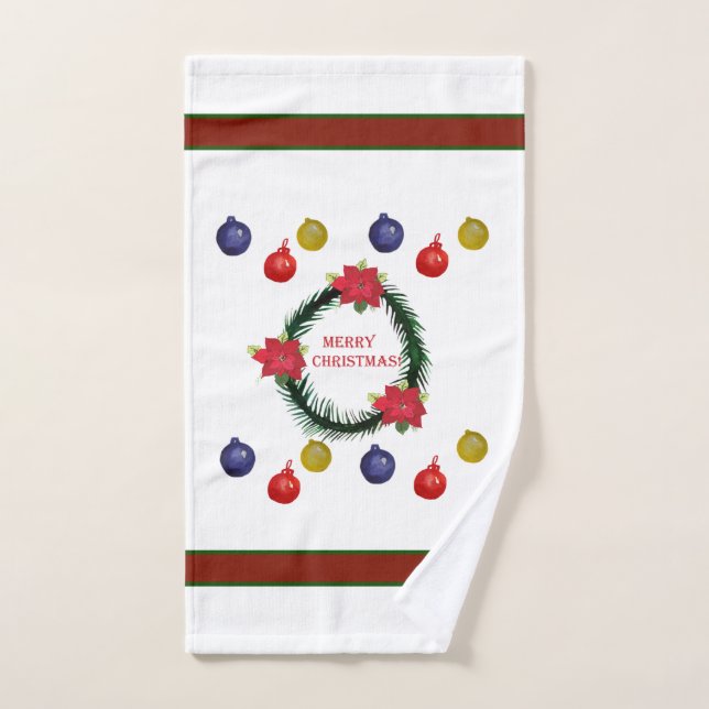 Ensemble de serviettes de Noël (Serviette à main)