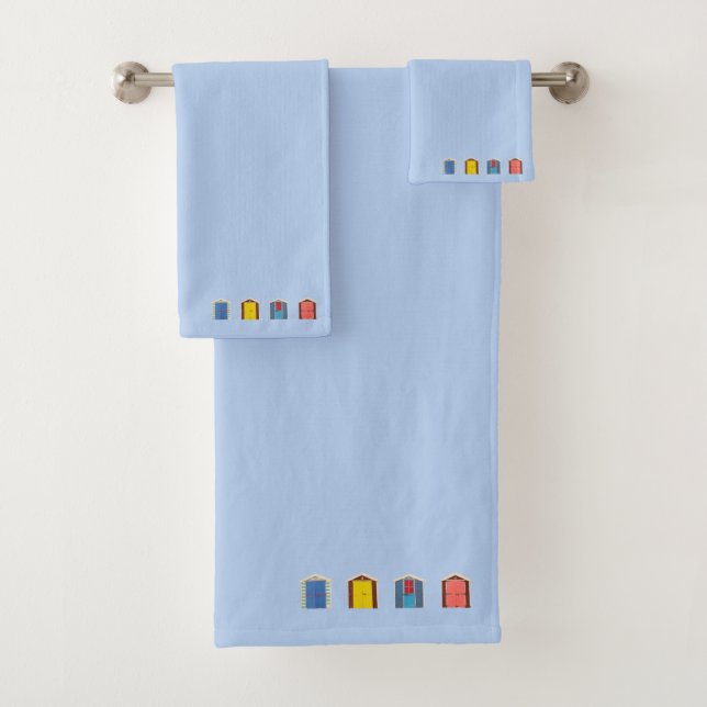 Ensemble de serviettes de plage des cases (En situation)