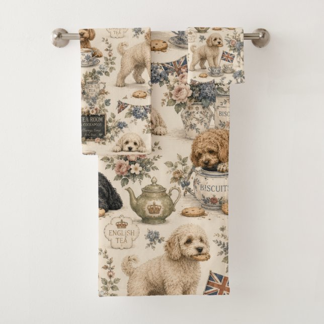 Ensemble de serviettes de salle de bain Cockapoo p (En situation)