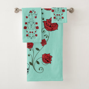 Ensemble de serviettes de salle de bain Crânes & R