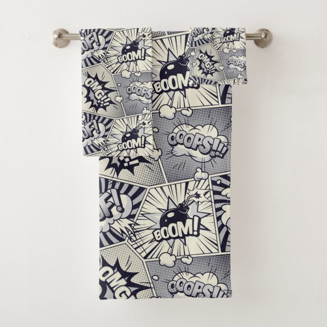 Ensemble de serviettes de toilette de la bande des (En situation)