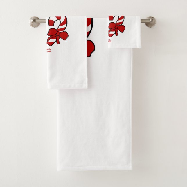 Ensemble de serviettes de toilette de Sucres de ca (En situation)