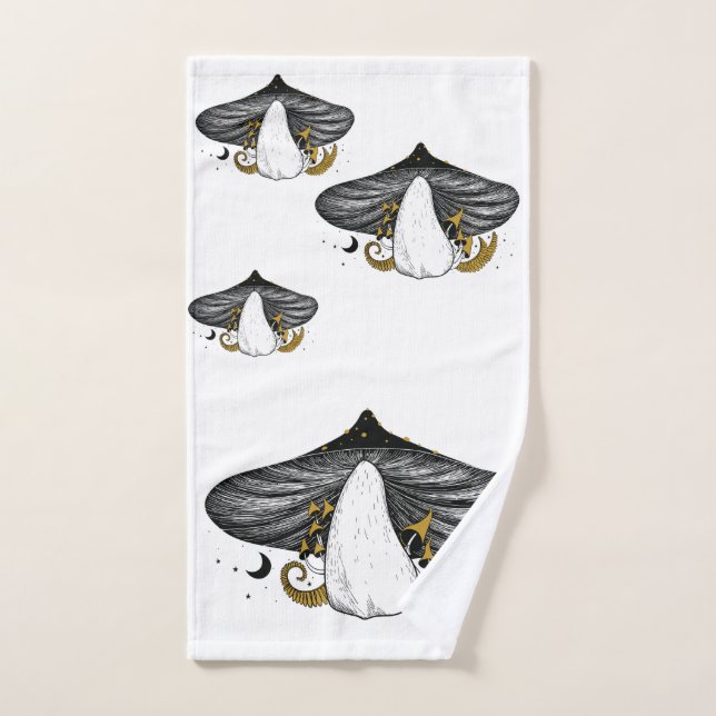 Ensemble de serviettes de toilette Mystical Mushro (Serviette à main)