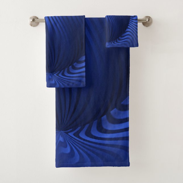 Ensemble de serviettes décoratives Blue Navy (En situation)
