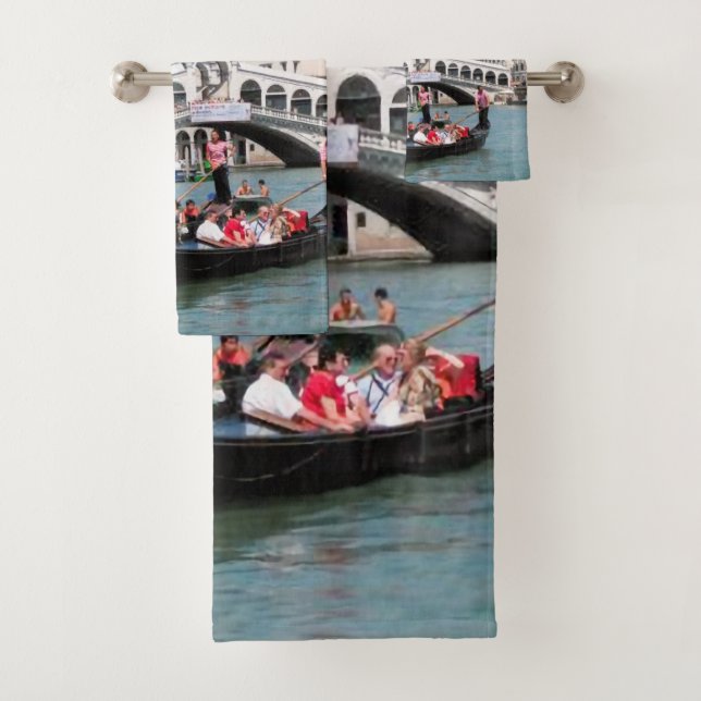 Ensemble de serviettes du canal de Venise (En situation)