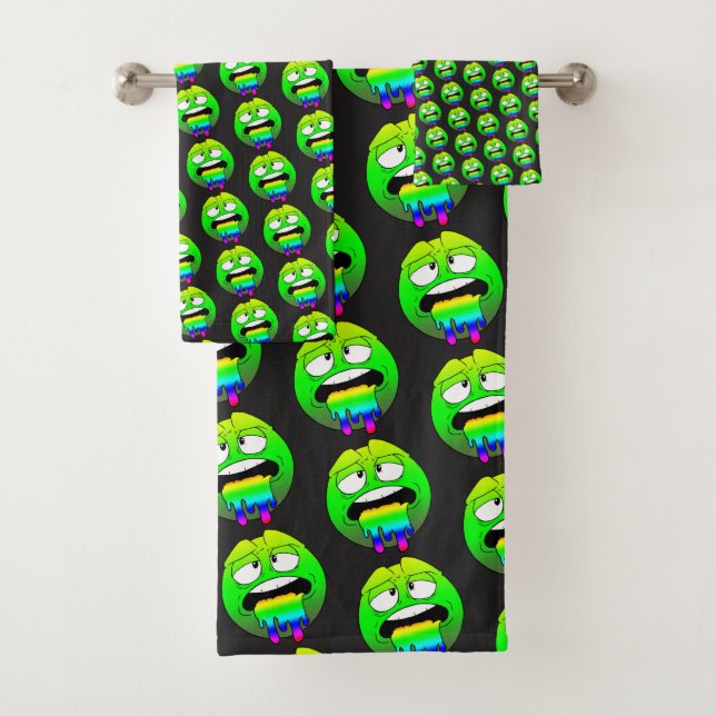 Ensemble de serviettes Emote Face (En situation)