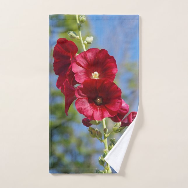 Ensemble de serviettes Hollyhocks (Serviette à main)