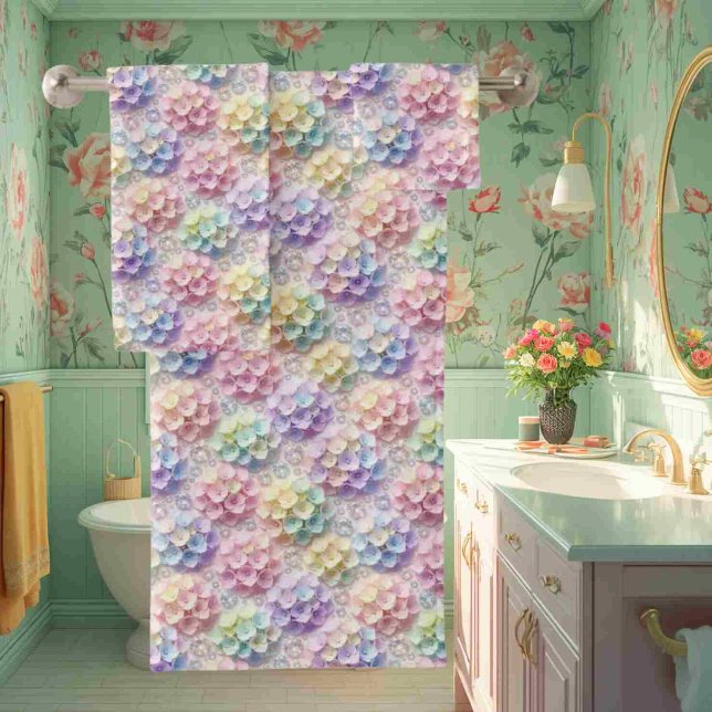 Ensemble de serviettes Hydrangeas et Diamants past (Créateur téléchargé)