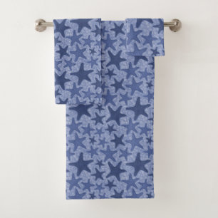 Ensemble de serviettes Indigo Blue Starfish