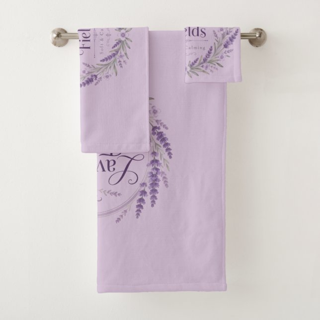Ensemble de serviettes Lavender Fields (En situation)
