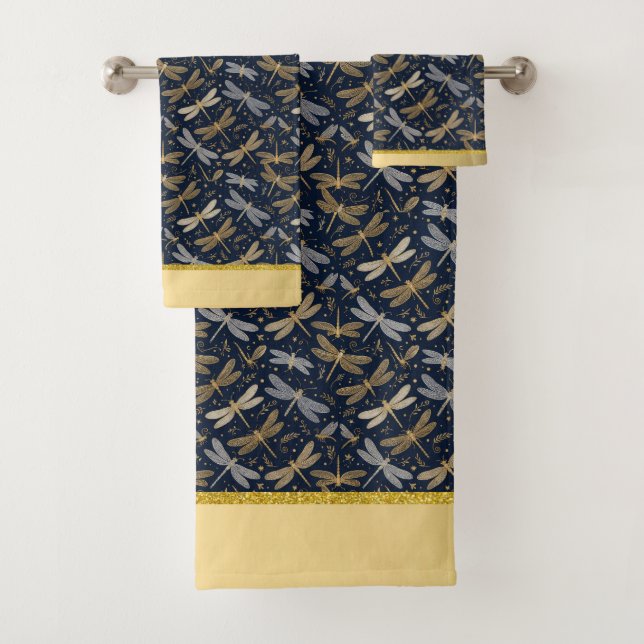 Ensemble de serviettes libellule (En situation)
