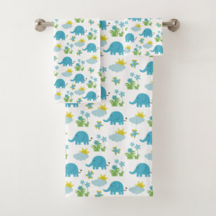Ensemble de serviettes Motif éléphants