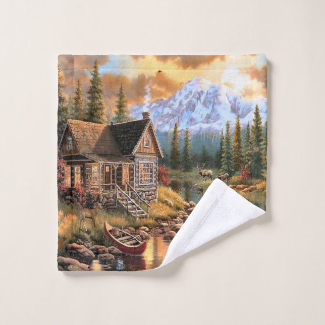 Ensemble de serviettes "Mountain Cabin" (Gant de toilette)
