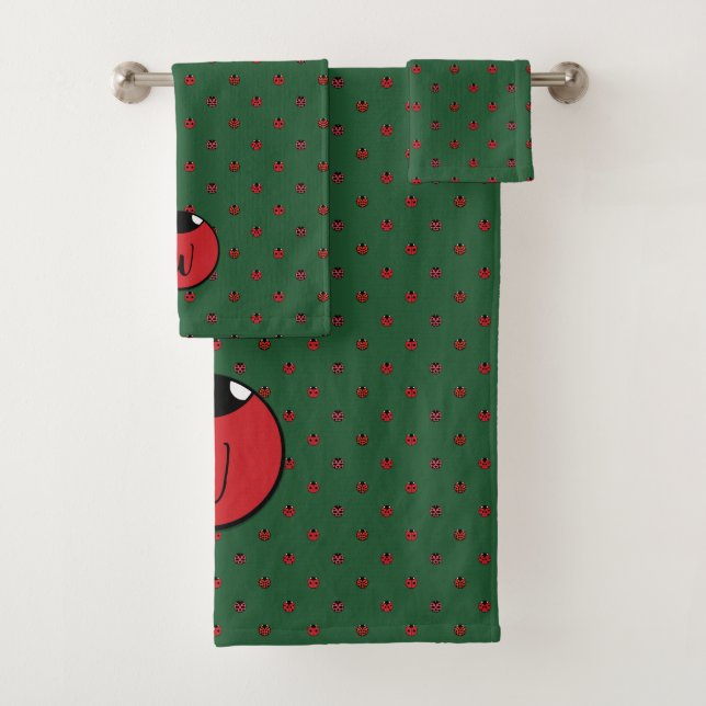 Ensemble de serviettes Pois Ladybug (En situation)