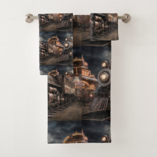 Ensemble de serviettes pour garçons Train Locomoti
