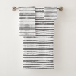Ensemble de serviettes rayées minimaliste moderne