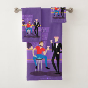 Ensemble de serviettes Retro Gay Bar