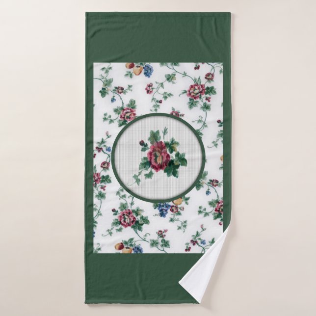 Ensemble de serviettes rose Cross Stitch (Serviette de bain)
