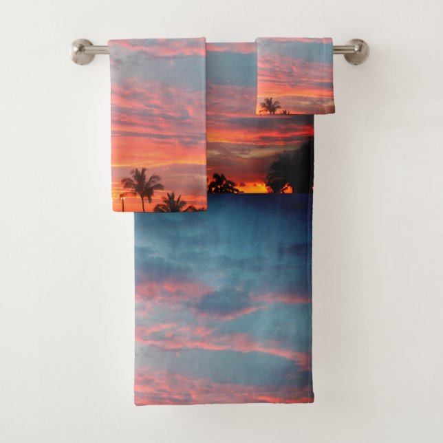 Ensemble de serviettes Sangria Sunset (En situation)