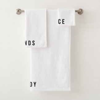 Ensemble de serviettes visage, mains et corps