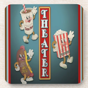 Ensemble de six dessous de verre nostalgiques de