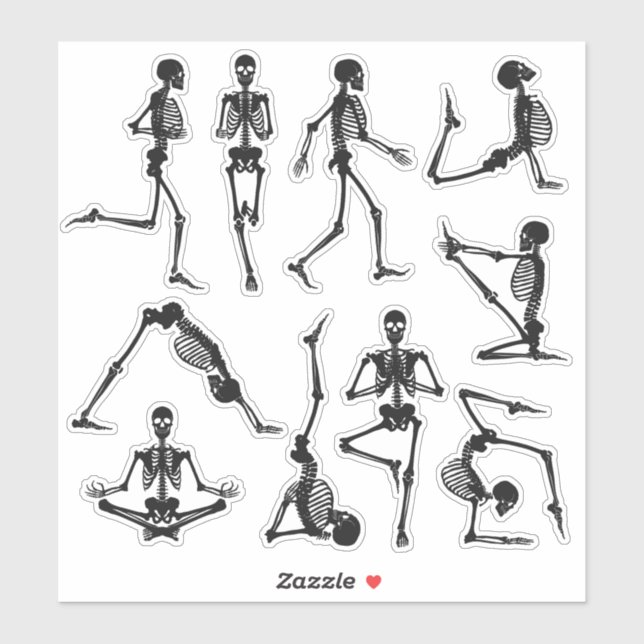 Ensemble de squelettes scrapbooking autocollant (Feuille)