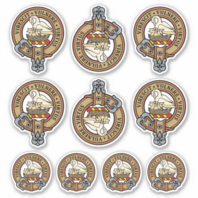 Ensemble de stickers Clan Stewart Crest (Devant)