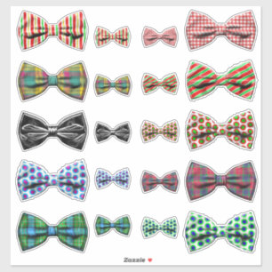 Ensemble de stickers Cravates à mâchoires à motifs