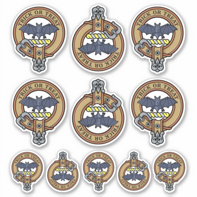 Ensemble de stickers Crest Halloween (Devant)