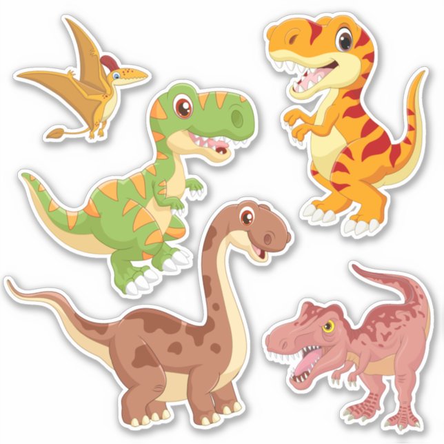 Ensemble de stickers Dinosaure Carton mignon (Devant)