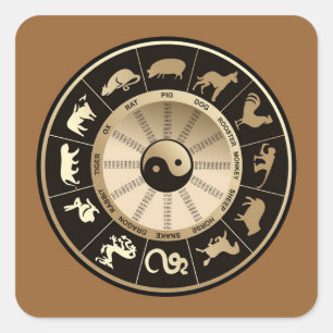 Ensemble de stickers Horoscope chinois très amusan