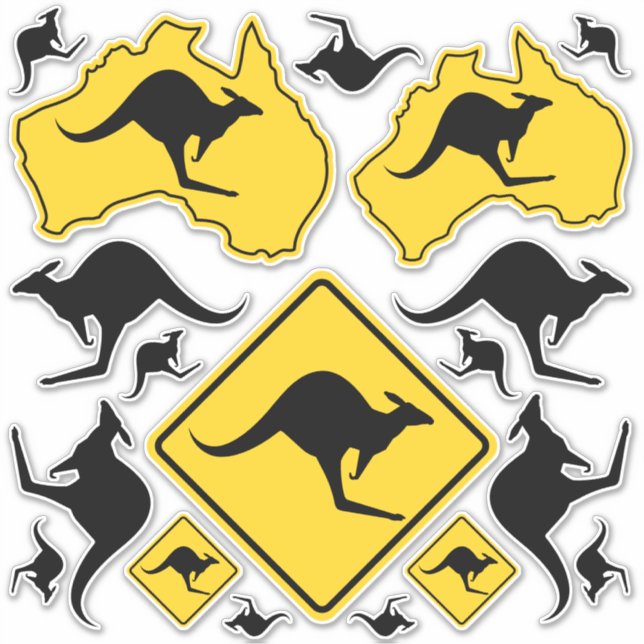 Ensemble de stickers Icônes Kangaroo (Devant)