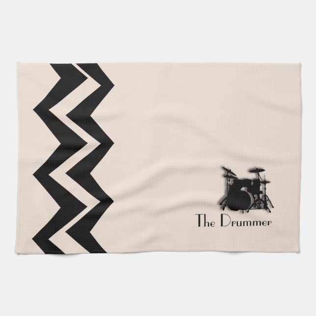 Ensemble de tambour Serviettes personnalisées Art  (Horizontal)