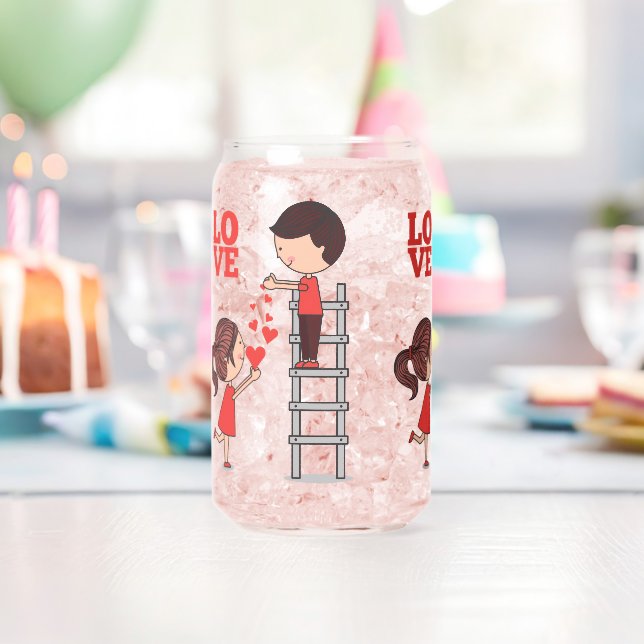 Ensemble de verre couple amour coeurs rouges  (Insitu (Anniversaire))