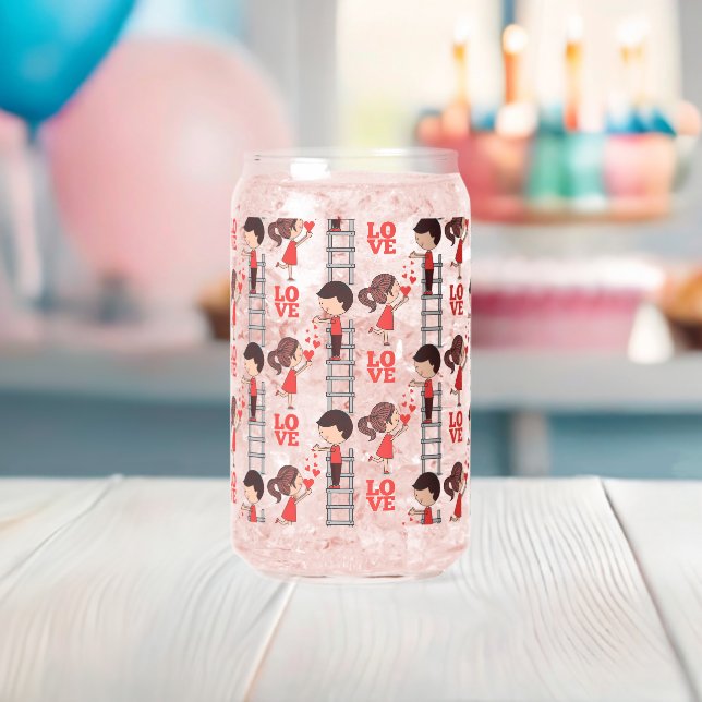 Ensemble de verre Cute Couple Amour  (Insitu (Baby Shower))