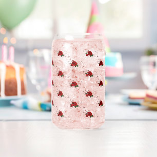 Ensemble de verre Love Red Rose Floral 