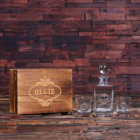 Ensemble de verre Whiskey : Boîte cadeau en bois e