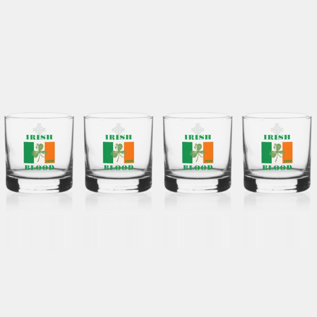 Ensemble de verre Whiskey de sang irlandais (Recto)