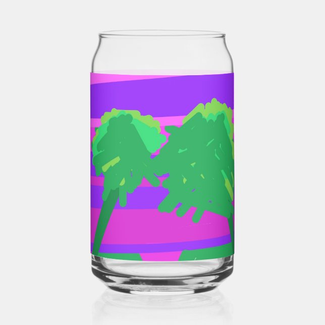 Ensemble de verrerie Mt. Sunset rose vert violet (Recto)