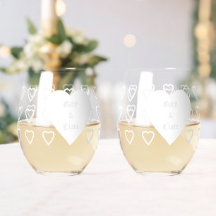 Ensemble de verres de mariage et de fiançailles Lo
