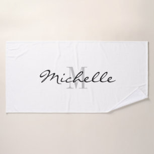 Ensemble décoré d'un monogramme de serviette de