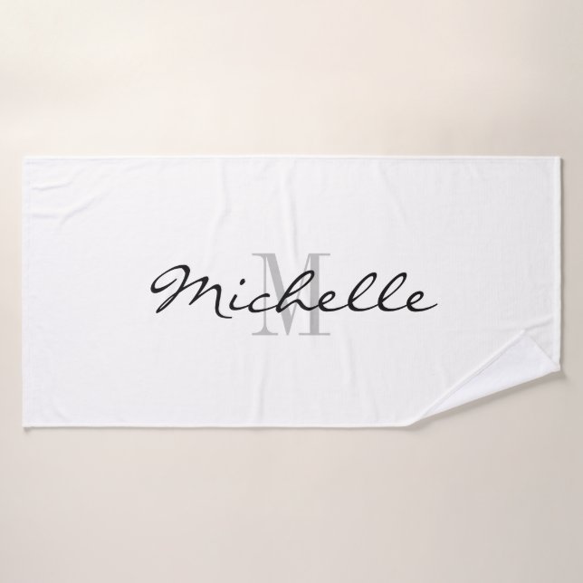 Ensemble décoré d'un monogramme de serviette de (Serviette de bain)